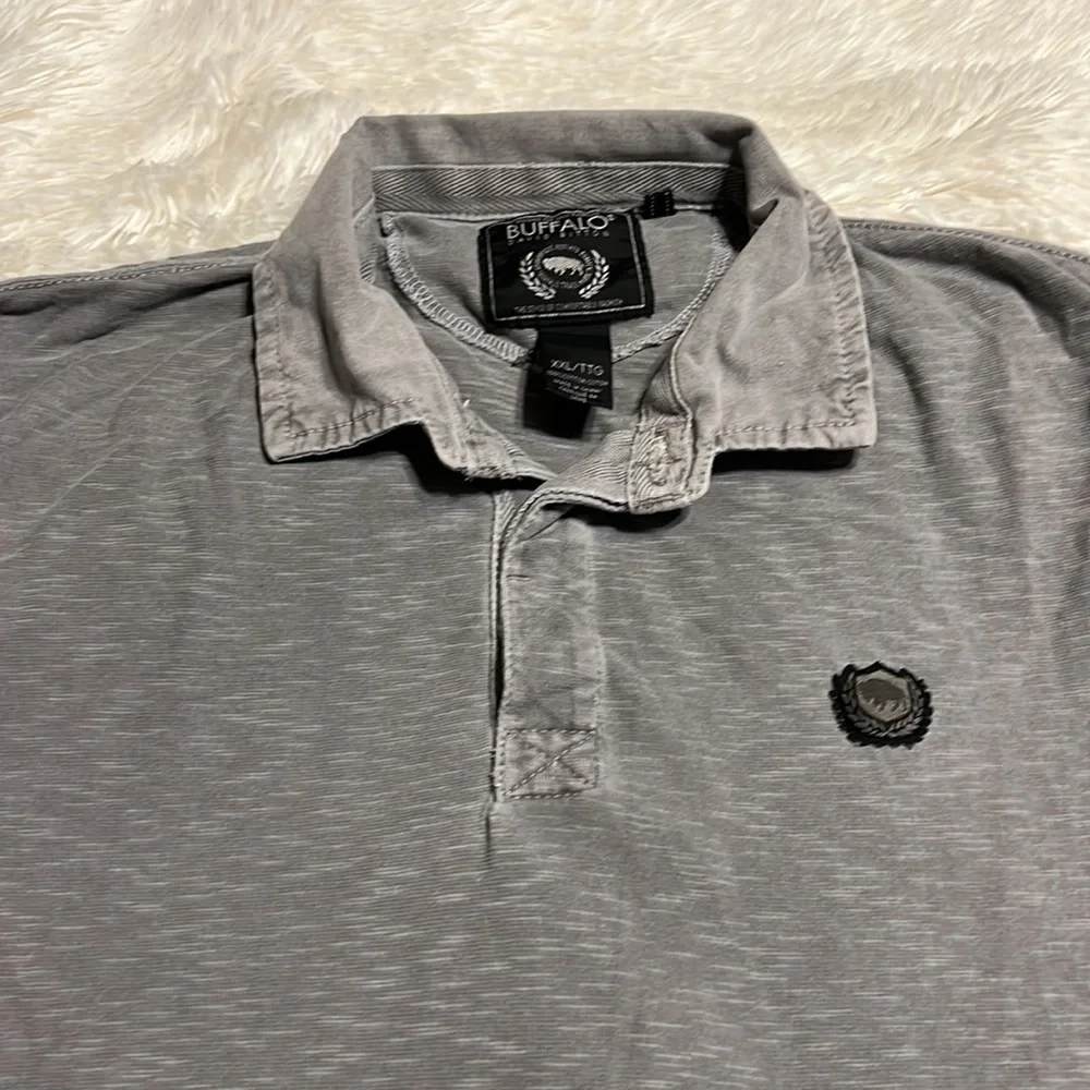 Buffalo David Bitton gray cotton polo shirt Size XXL - Picture 3 of 12